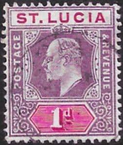 St Lucia 1902 Edward VII SG 59 Fine Used