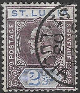 St Lucia 1902 Edward VII SG 60 Fine Used