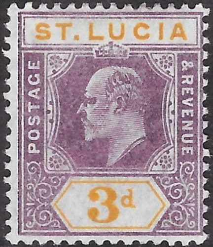 St Lucia 1902 Edward VII SG 61 Fine Mint