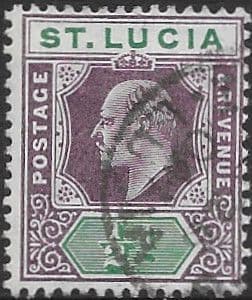 St Lucia 1904 Edward VII SG 64 Fine Used