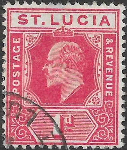 St Lucia 1904 Edward VII SG 67 Fine Used