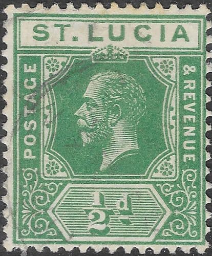 St Lucia 1912 King George V SG 78a Fine Used