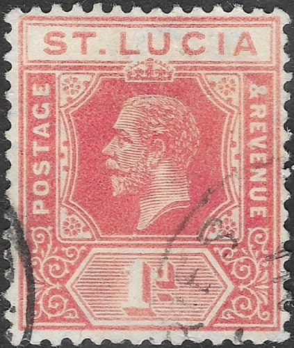 St Lucia 1912 King George V SG 79b Fine Used