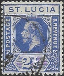 St Lucia 1912 King George V SG 81a Fine Used