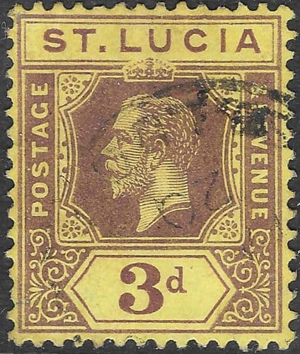 St Lucia 1912 King George V SG 82 Fine Used