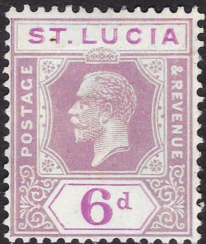 St Lucia 1912 King George V SG 84a Fine Mint