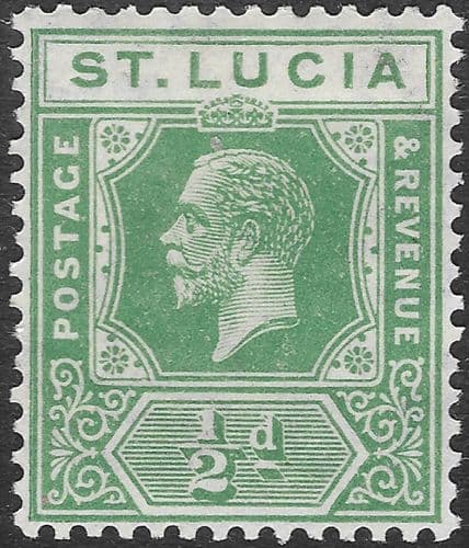 St Lucia 1921 King George V SG 91 Fine Mint