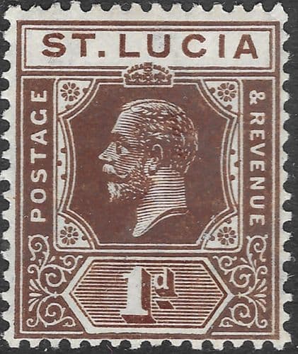 St Lucia 1921 King George V SG 93 Fine Mint