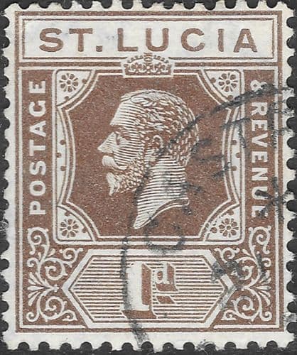 St Lucia 1921 King George V SG 93 Fine Used