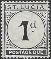 St Lucia 1933 Post Due SG D3 Fine Mint