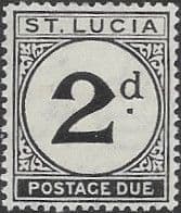 St Lucia 1933 Post Due SG D4 Fine Mint