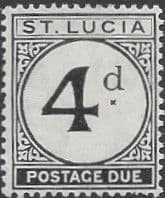 St Lucia 1933 Post Due SG D5 Fine Mint