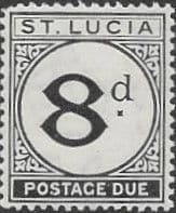 St Lucia 1933 Post Due SG D6 Fine Mint