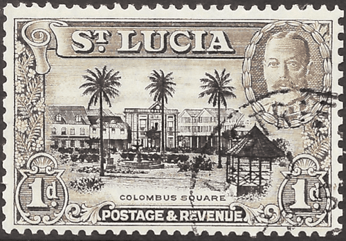 St Lucia 1936 King George V SG 114 Columbus Square Fine Used