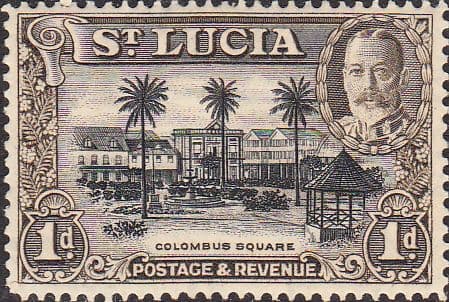 St Lucia 1936 King George V SG 114a Columbus Square Fine Mint