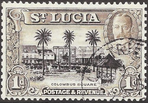 St Lucia 1936 King George V SG 114a Columbus Square Fine Used
