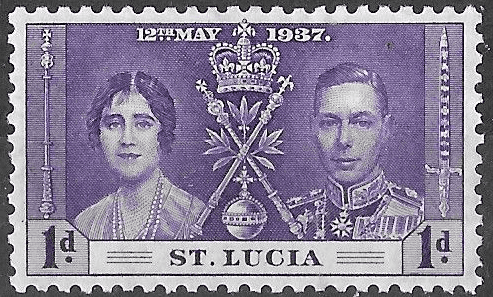 St Lucia 1937 King George VI Coronation SG 125 Fine Mint