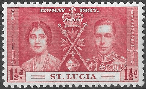 St Lucia 1937 King George VI Coronation SG 126 Fine Mint