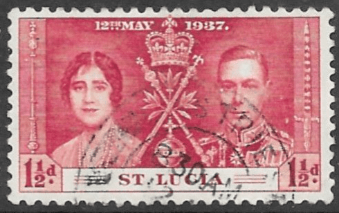 St Lucia 1937 King George VI Coronation SG 126 Fine Used