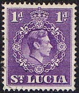 St Lucia 1938 King George VI SG 129a Fine Used