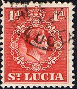 St Lucia 1938 King George VI SG 129c Fine Used