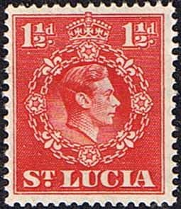 St Lucia 1938 King George VI SG 130a Fine Mint