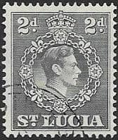 St Lucia 1938 King George VI SG 131a Fine Used