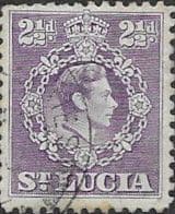 St Lucia 1938 King George VI SG 132b Fine Used