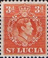 St Lucia 1938 King George VI SG 133 Fine Mint