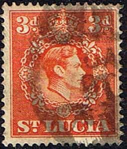 St Lucia 1938 King George VI SG 133 Fine Used