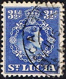 St Lucia 1938 King George VI SG 133b Fine Used