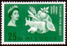 St Lucia 1963 Freedom From Hunger Fine Mint