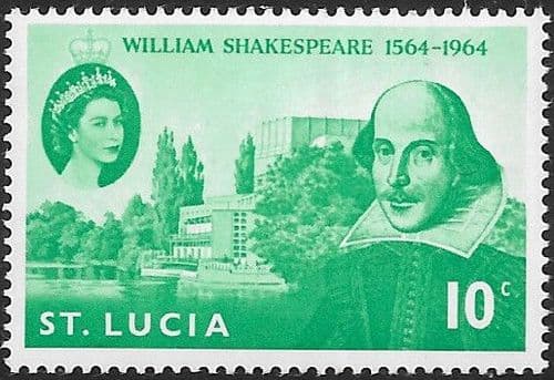 St Lucia 1964 William Shakespeare Fine Mint