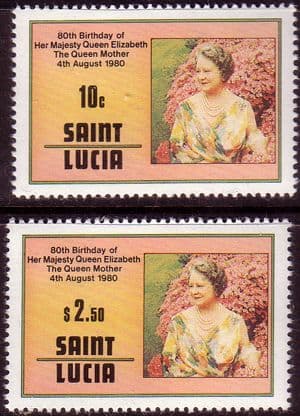 St Lucia 1980 Mothers 80th Birthday Set Fine Mint