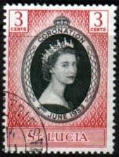St Lucia Queen Elizabeth II 1953 Coronation Fine Used
