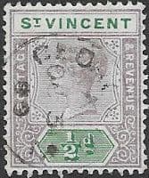 St Vincent 1899 Queen Victoria SG 67 Fine Used