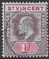 St Vincent 1904 King Edward VII SG 86 Fine Used