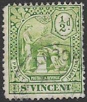 St Vincent 1907 Pax Et Justitia SG 94 Fine Used