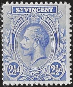 St Vincent 1913 King George V SG 111 Fine Mint