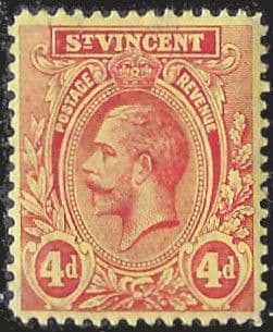 St Vincent 1913 King George V SG 113 Fine Mint