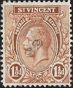 St Vincent 1921 King George V SG 132b Fine Used