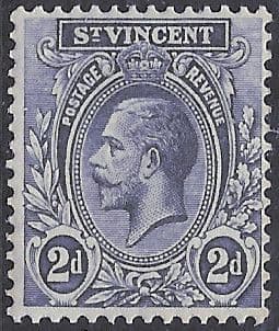 St Vincent 1921 King George V SG 133 Fine Mint