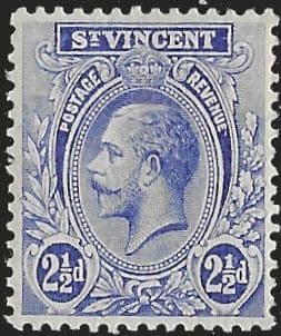 St Vincent 1921 King George V SG 133a Fine Mint