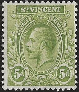 St Vincent 1921 King George V SG 136 Fine Mint