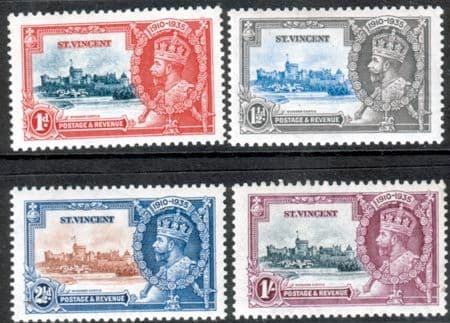St Vincent 1935 King George V Silver Jubilee Set Fine Mint