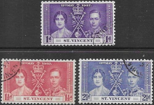 St Vincent 1937 King George VI Coronation Fine Used