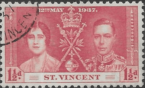 St Vincent 1937 King George VI Coronation SG 147 Fine Used