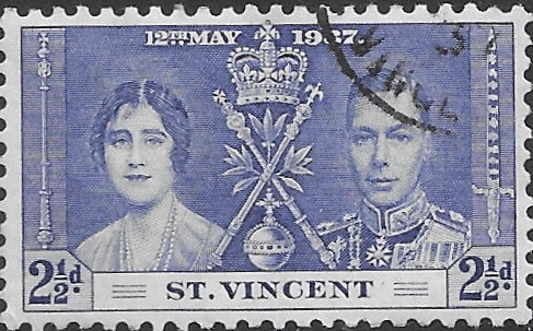 St Vincent 1937 King George VI Coronation SG 148 Fine Used