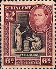 St Vincent 1938 King George VI SG 155 Fine Mint