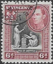 St Vincent 1938 King George VI SG 155 Fine Used
